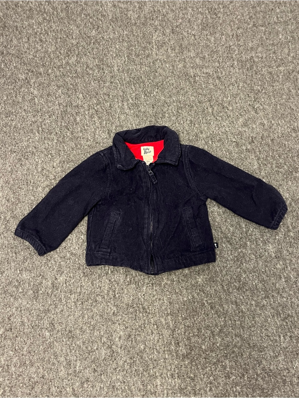 Baby B’gosh Navy Jacket Red Lining Baby Boys 6 Months